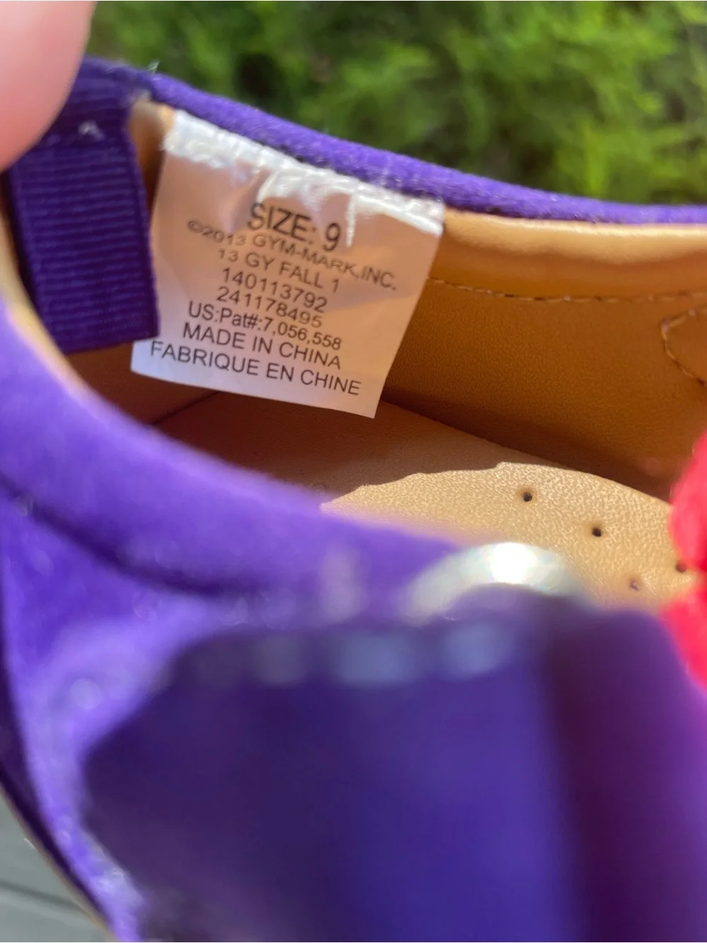 GYMBOREE Girls (toddler) Purple Floral Suede Mary Jane Shoes SIZE 9